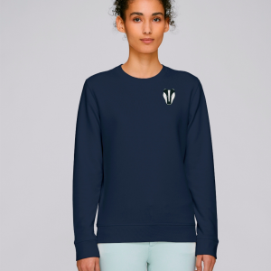 tommy and lottie adults organic cotton badger sweatshirt - navy
