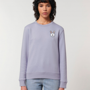 tommy and lottie adults organic cotton bunny sweatshirt - lavender