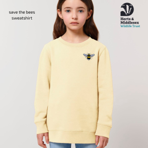 tommy & lottie childrens organic save the bees sweatshirt - butter