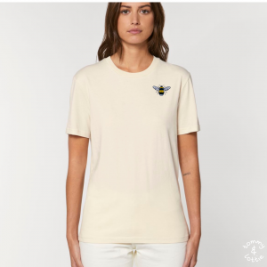 Tommy & Lottie Adults Organic Cotton Natural Bee T Shirt