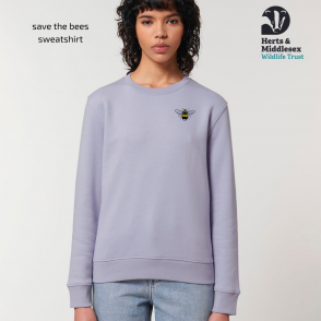 save the bees organic cotton sweatshirt - lavender