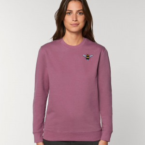 save the bees mauve sweatshirt - by tommy & lottie