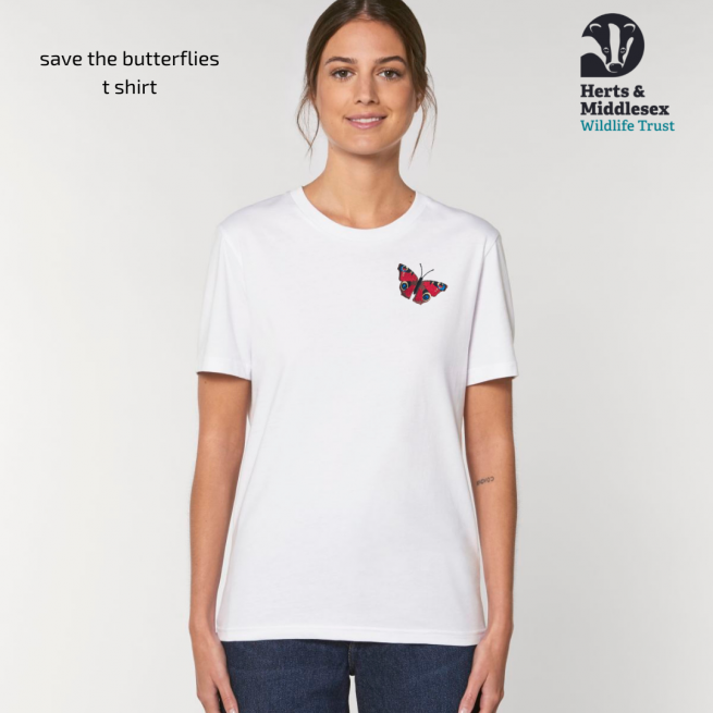 save the butterflies unisex organic cotton t shirt - white