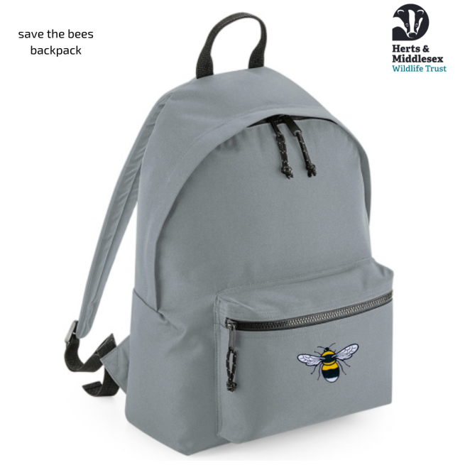 save the bees grey back pack - tommy & lottie