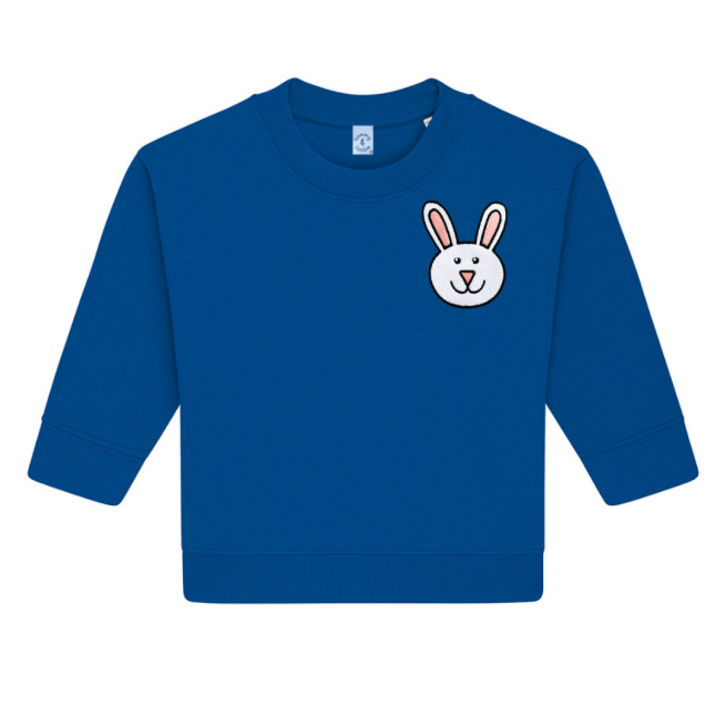Organic Cotton Babies Blue Bunny Sweatshirt