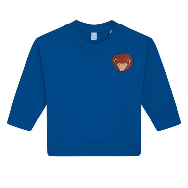 Organic Cotton Babies Blue Hedgehog Sweatshirt