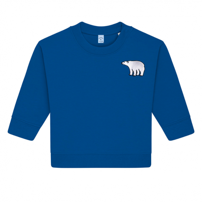 Organic Cotton Babies Blue Polar Bear Sweatshirt
