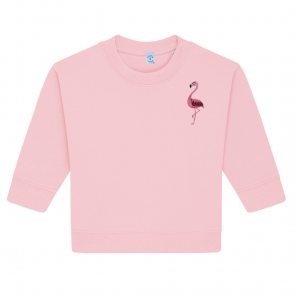 Organic Cotton Babies Pale Pink Flamingo Sweatshirt