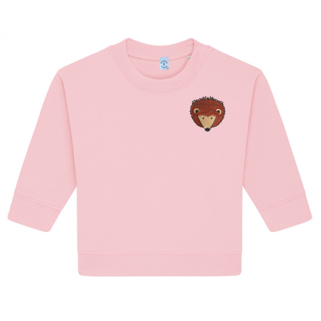 Organic Cotton Babies Pale Pink Hedgehog Sweatshirt