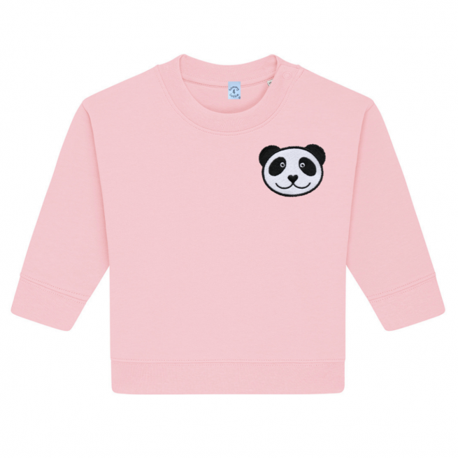 Organic Cotton Babies Pale Pink Panda Sweatshirt - tommy & lottie