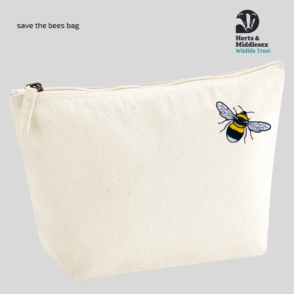 saves the bees organic cotton accessory bag - natural