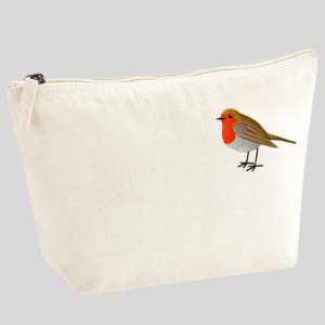 robin organic cotton accessory bag - natural