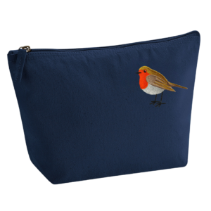 robin organic cotton accessory bag - navy